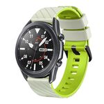Cinturino per orologio in silicone bicolore Twill da 22 mm (grigio lime)