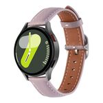 Cinturino per orologio in vera pelle con fibbia quadrata con trama litchi da 20 mm (viola)