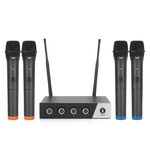 XTUGA S400 Sistema microfonico wireless UHF professionale a 4 canali con 4 microfoni palmari (spina AU)