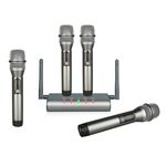 XTUGA U-F4600 Sistema microfonico wireless UHF professionale a 4 canali con 4 microfoni palmari (spina UK)