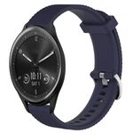 Per Garmin Vivomove Sport 20mm cinturino in silicone testurizzato con diamanti (blu notte)