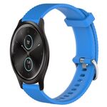 Per Garmin VivoMove Style 20mm cinturino in silicone testurizzato con diamanti (azzurro cielo)