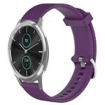 Per Garmin VivoMove Luxe 20mm cinturino in silicone testurizzato con diamanti (viola)