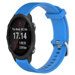 Per cinturino per orologio Garmin Forerunner 245 Music 20 mm in silicone testurizzato con diamanti (blu cielo)