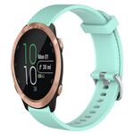 Per cinturino per orologio Garmin Forerunner 645 Music 20 mm in silicone testurizzato con diamanti (verde acqua)