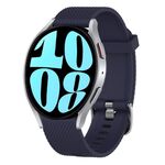 Per Samsung Galaxy Watch 6 44mm 20mm Cinturino in silicone testurizzato con diamanti (blu notte)