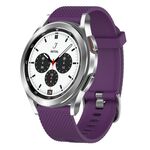 Per Samsung Galaxy Watch 4 Classic 42mm 20mm Cinturino in silicone testurizzato con diamanti (viola)