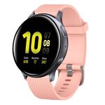 Per Samsung Galaxy Watch Active 2 40mm 20mm Cinturino in silicone testurizzato con diamanti (rosa)