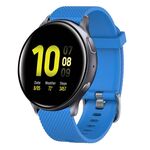 Per Samsung Galaxy Watch Active 2 40mm 20mm Cinturino in silicone testurizzato con diamanti (blu cielo)