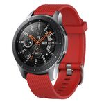 Per Samsung Galaxy Watch 42mm 20mm Cinturino in silicone testurizzato con diamanti (rosso)