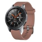 Per Samsung Galaxy Watch 42mm 20mm Cinturino in silicone testurizzato con diamanti (marrone)