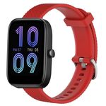 Per Amazfit Bip3 20mm cinturino in silicone testurizzato con diamanti (rosso)