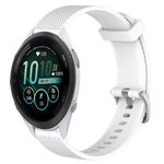 Per Garmin Forerunner 265S Music Cinturino per orologio in silicone testurizzato con diamanti da 18 mm (bianco)