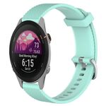 Per cinturino per orologio Garmin Forerunner 255S 18 mm in silicone testurizzato con diamanti (verde acqua)