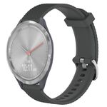 Per Garmin Vivomove 3S 18mm cinturino in silicone testurizzato con diamanti (grigio scuro)