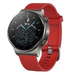 Per Huawei Watch GT 2E 22mm cinturino in silicone testurizzato con diamanti (grigio scuro)