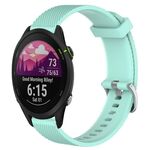 Per Garmin Forerunner 255 Music 22mm cinturino in silicone testurizzato con diamanti (verde acqua)