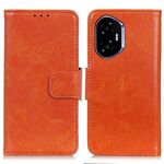 Custodia per telefono in pelle con texture Nappa per Honor 400 (arancione)