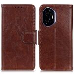 Custodia per telefono in pelle con texture Nappa per Honor 400 (marrone)