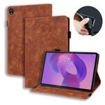 Per Lenovo Tab K10C / E10 Custodia per tablet in pelle goffrata con texture di vitello (marrone)