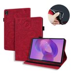 Per Lenovo Tab K10C / E10 Custodia per tablet in pelle goffrata con texture di vitello (rosso)