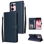 Per OPPO Reno13 Pro 5G Global 3-Card Slots Custodia multifunzionale in pelle per telefono (blu navy)