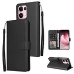 Per OPPO Reno13 Pro 5G Global 3-Card Slots Custodia multifunzionale in pelle per telefono (nero)