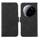 Per Xiaomi 15 Ultra ABEEL Custodia per telefono in pelle magnetica RFID smerigliata (nera)