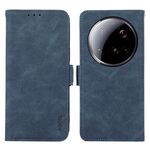 Per Xiaomi 15 Ultra Frosted Custodia per telefono in pelle magnetica RFID (blu)