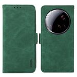 Per Xiaomi 15 Ultra ABEEL Custodia per telefono in pelle magnetica RFID smerigliata (verde)