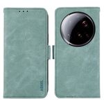 Per Xiaomi 15 Ultra ABEEL Custodia per telefono in pelle magnetica RFID smerigliata (ciano)