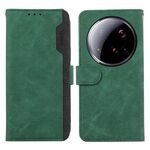 Per Xiaomi 15 Ultra ABEEL Custodia per telefono in pelle magnetica RFID Color Block (verde-nero)