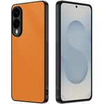 Per Samsung Galaxy S25 Edge 5G Custodia in pelle ultra sottile e semplice (arancione)