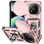 Per Redmi Note 14 Pro+ 5G Custodia per telefono con supporto scorrevole Camshield globale (oro rosa)