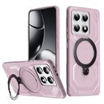 Per Xiaomi 14T Custodia per telefono con supporto MagSafe satinato (rosa)