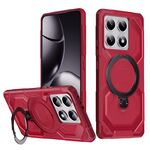 Per Xiaomi 14T Custodia per telefono con supporto MagSafe satinato (rosso)