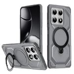 Per Xiaomi 14T Custodia per telefono con supporto MagSafe satinato (grigio)