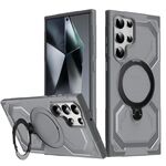Per Samsung Galaxy S22 Ultra 5G Custodia per telefono con supporto MagSafe satinato (grigio)