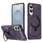 Per Samsung Galaxy S25 Edge 5G Custodia per telefono con supporto MagSafe satinato (viola)