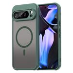 Per Google Pixel 10 Pro XL Fan Dun Series TPU Hybrid PC Frosted Magsafe Custodia per telefono (verde)