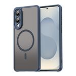 Per Samsung Galaxy S25 Edge 5G Fan Dun Series TPU Hybrid PC Frosted Magsafe Custodia per telefono (blu)