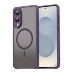 Per Samsung Galaxy S25 Edge 5G Fan Dun Series TPU Hybrid PC Frosted Magsafe Custodia per telefono (viola)