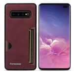Per Samsung Galaxy S10+ Forwenw F5 Series Custodia per telefono con scheda integrata (rosso)