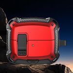 Per Samsung Galaxy Buds3 / Buds3 Pro Bumblebee Custodia antiurto per auricolari con gancio e supporto (nero rosso)