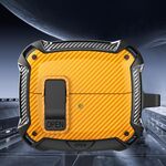 Per Samsung Galaxy Buds3 / Buds3 Pro Custodia per auricolari Bumblebee Fiber Texture con gancio e supporto (nero giallo)