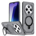 Per Redmi 14C 4G Custodia per telefono con supporto MagSafe satinato (grigio)