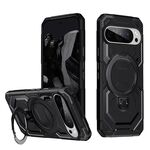 Per Google Pixel 9 Pro Custodia per telefono con supporto MagSafe satinato (nero)