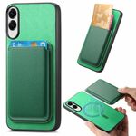 Per Samsung Galaxy S25 Edge 5G Retro Magsafe Card Bag PU Cover posteriore Custodia per telefono (verde)