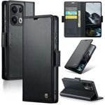 Per OPPO Reno13 Pro Global CaseMe 023 Butterfly Buckle Litchi Texture RFID Anti-theft Custodia per telefono in pelle (Nero)