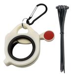 Organizzatore di cravatte con luce notturna, dispositivo di archiviazione portatile per utensili hardware, specifiche: organizzatore bianco + 10 cravatte nere